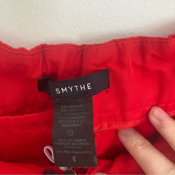 Smythe Red Dress Pants with Relaxed Fit size 6 - Picture 4 of 7